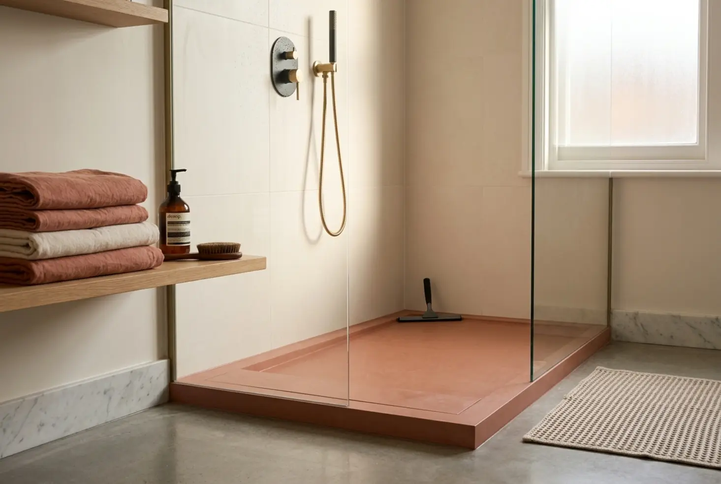 Producto en un baño cuidado y listo para limpiar después de usarlo