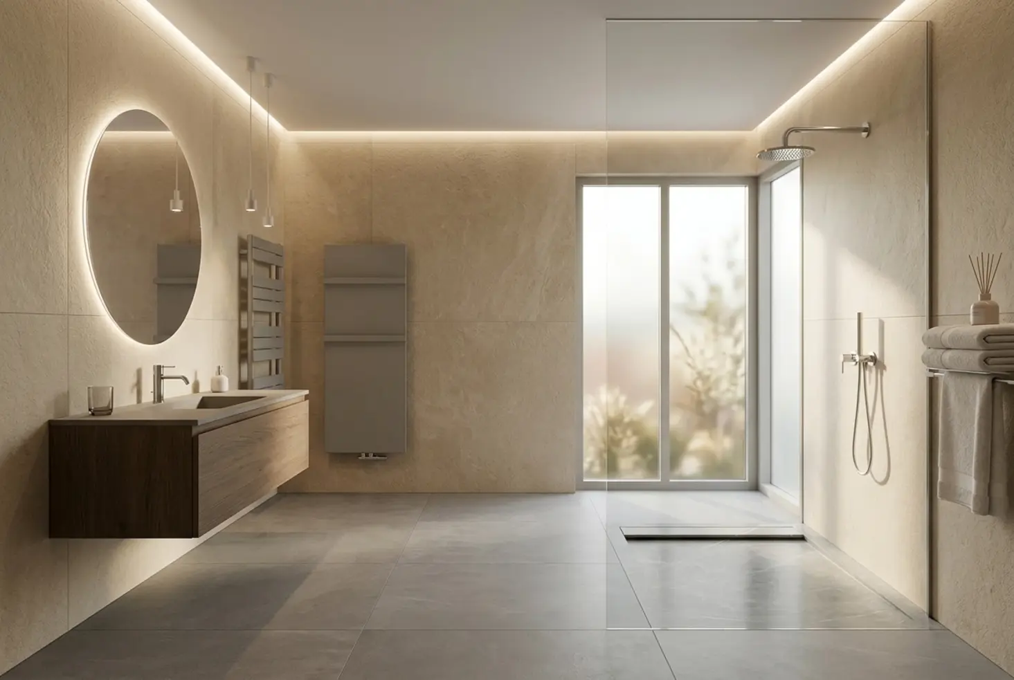 Baño moderno con ambiente funcional, limpio y bien resuelto